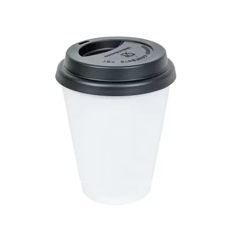 Coffee to go cu capac de silicon negru (2 buc)