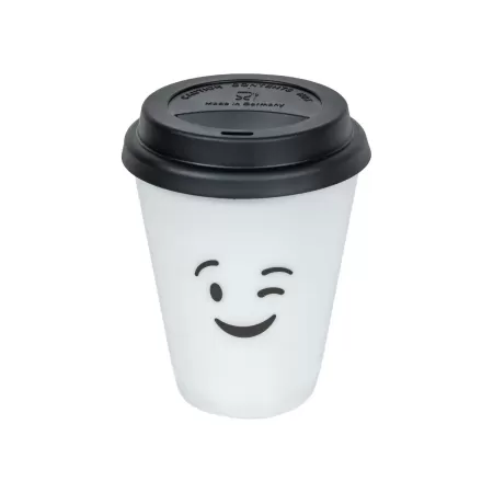 Coffee to go mug with black silicone WINK (2 pcs)