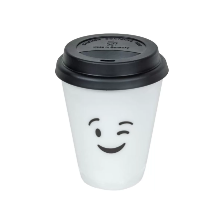 Coffee to go mug with black silicone WINK 2 pcs
