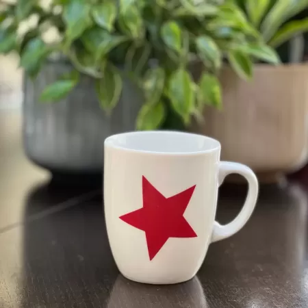 Set 4 cani de ceai STEAUA CRACIUNULUI