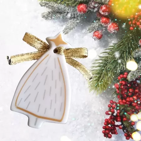 Set 4 ornamente brad GOLD TREE