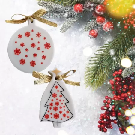 Set 4 globuri CRACIUN ROSU