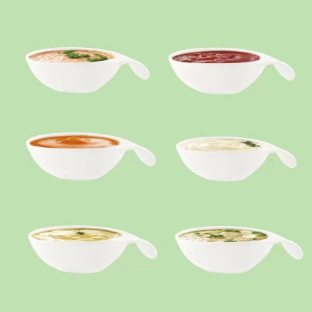 Set of 6 mini bowls with handles