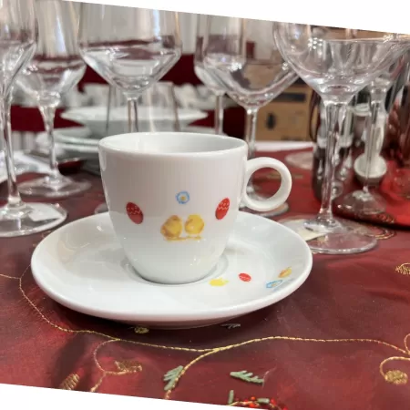 EASTER cappuccino cup and saucer set of 6