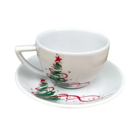 IT'S CHRISTMAS TIME cappuccino cup and saucer (6 pcs)