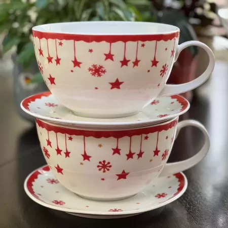 Set ceasca si farfurie STELE CAZATOARE