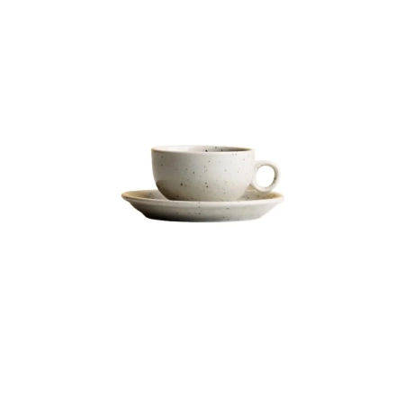 Set 6 cesti si farfurii espresso 90 ml LIFESTYLE NATURAL
