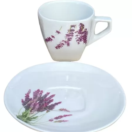 LAVENDER Cappuccino cup and saucer (6 pcs)