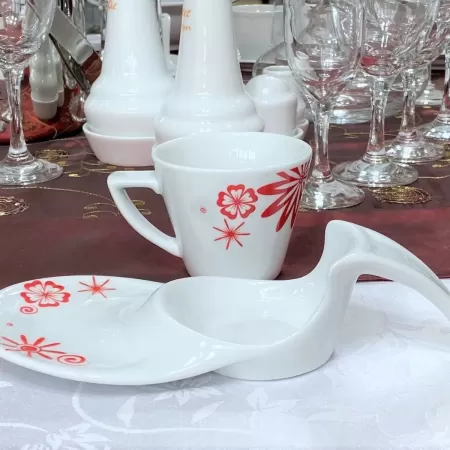 Set 4 cesti si farfurii cappuccino VENUS MIRACLE