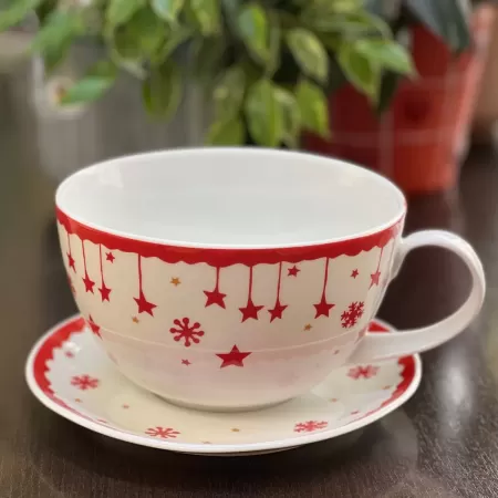 Set ceasca si farfurie STELE CAZATOARE