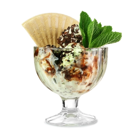 Set of 6 ice cream Flamengo glass cups 300 ml