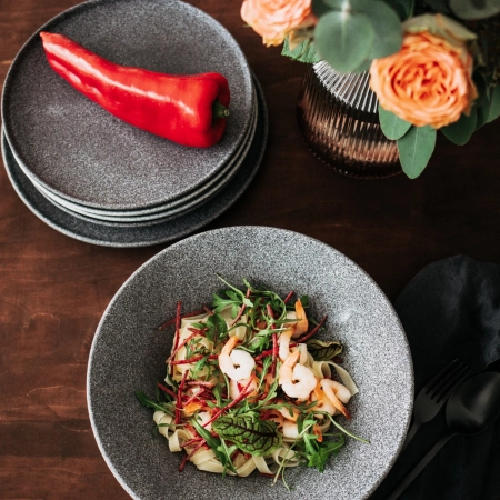 Porcelain bowl 20 cm with granit look