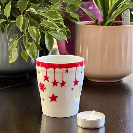 Set 2 suporți lumanari CRACIUN LUMINOS