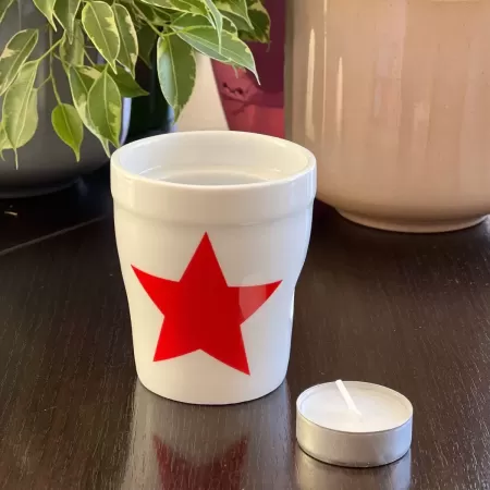 Set 2 suporți lumanari CRACIUN LUMINOS