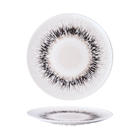 SPHERES GREY 30 cm flat plate